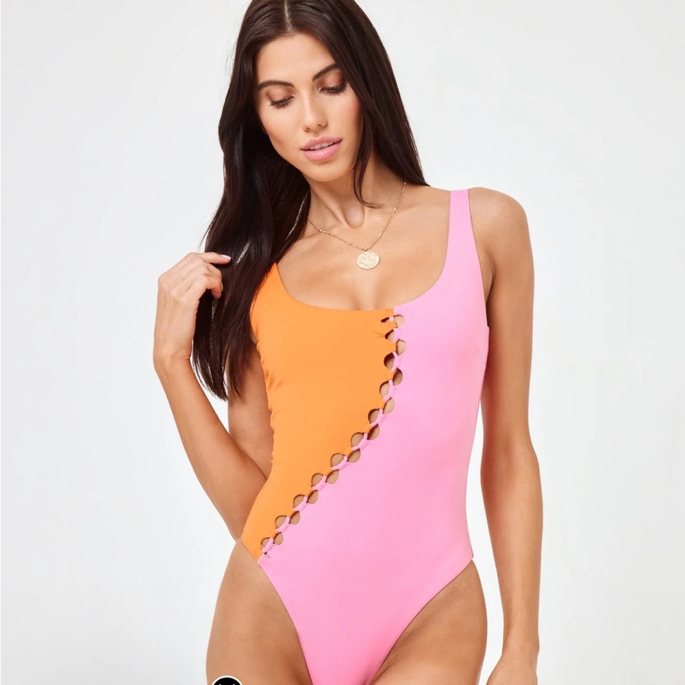 NWT L Space Solstice One Piece in Tangerine Guava size medium
